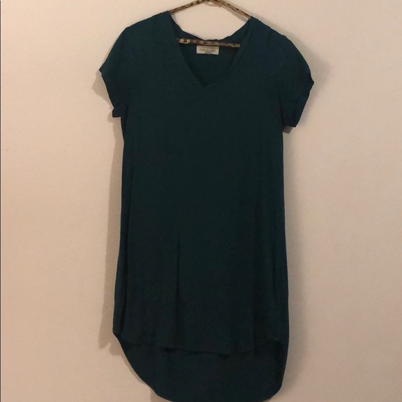 emerald green t shirt dress